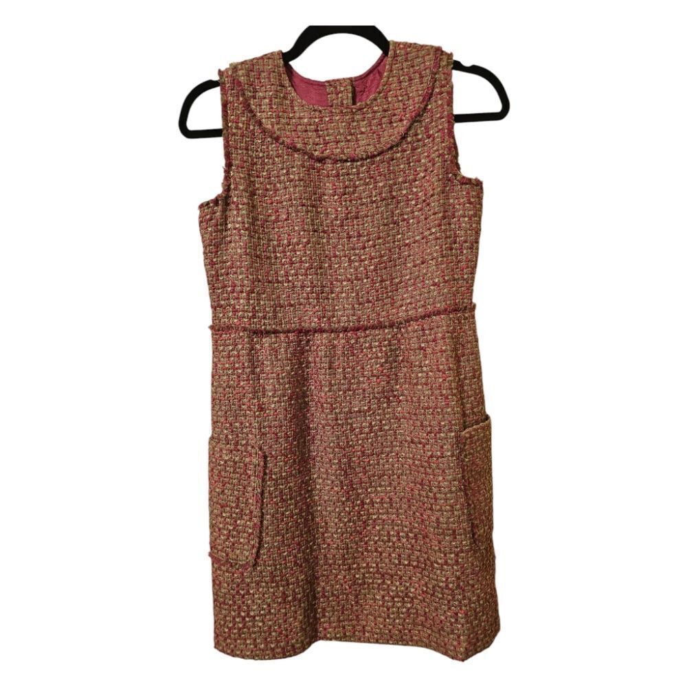 BROOKS BROTHERS Girl's Pink/Gray Tweed Dress - Size 16